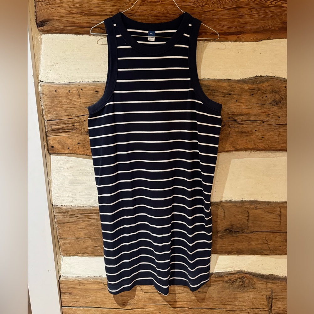 Old Navy Blue&White Striped Mid Dress